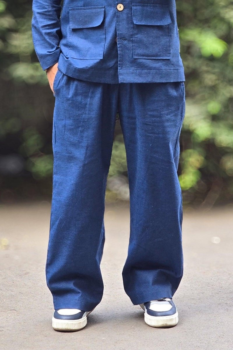 Denim Color Cotton Pajama - Nirmal Online