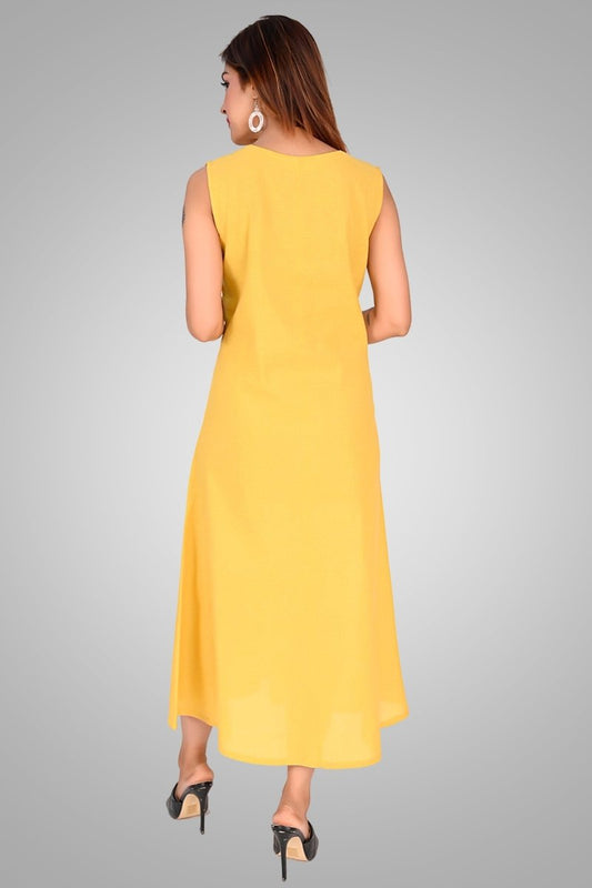 Mustard Yellow Sunlit Blossom Dress