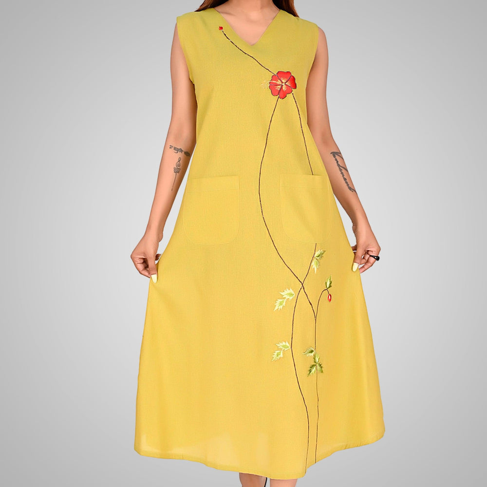
                      
                        Lemon Green Sunlit Blossom Dress
                      
                    