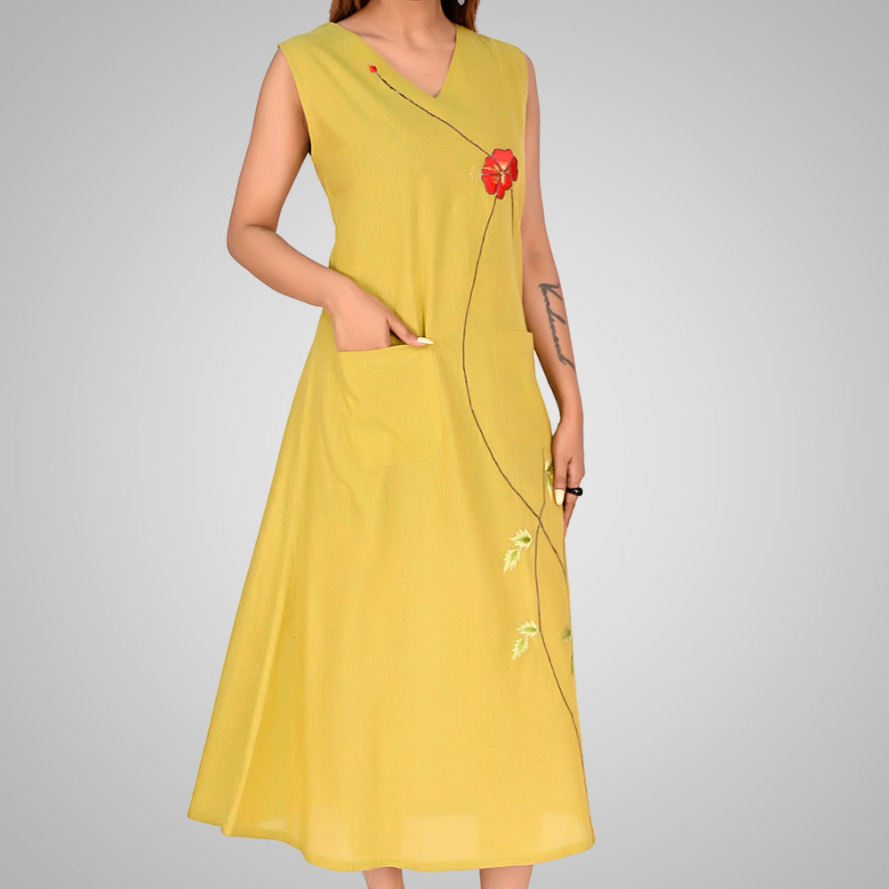 
                      
                        Lemon Green Sunlit Blossom Dress
                      
                    