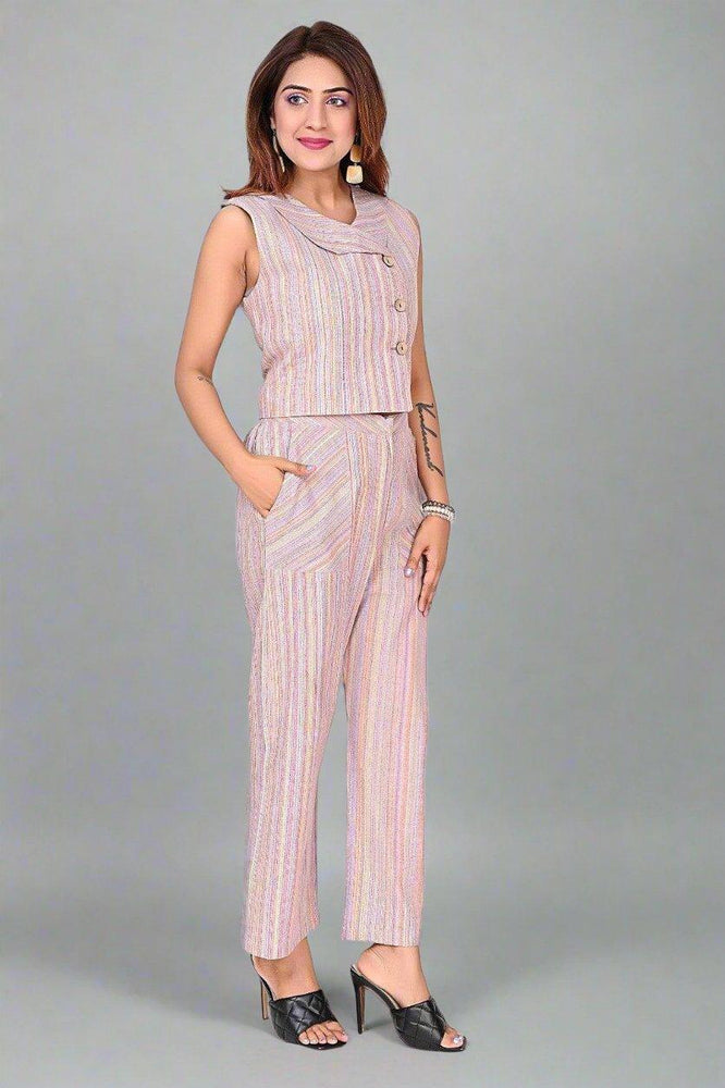 Lavender Striped Serenity Set