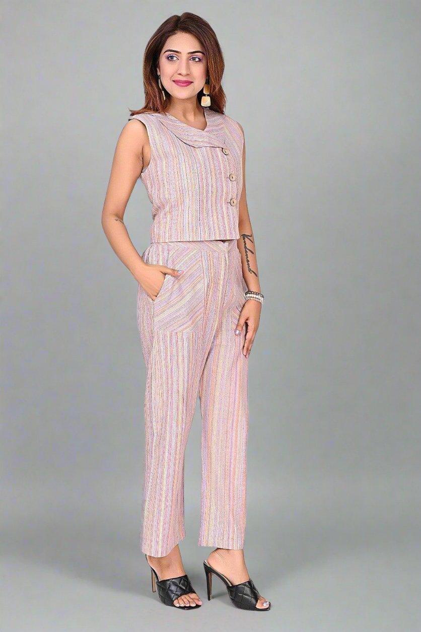 Lavender Striped Serenity Set