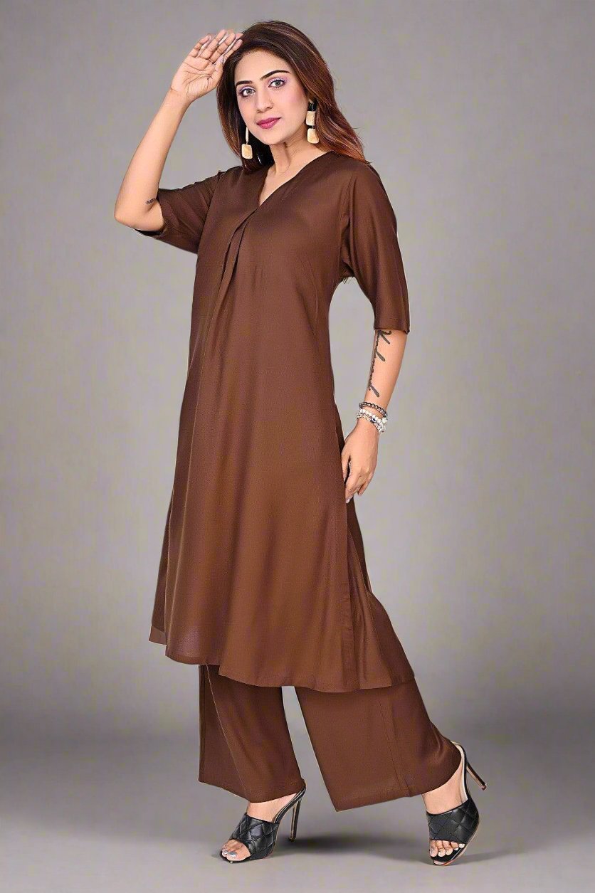 Rayon Premium quality fabric cord set kurti for Women