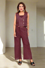 Velvet Wine Ensemble Cord Set