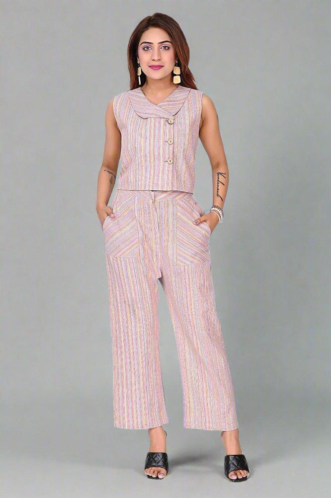 Lavender Striped Serenity Set