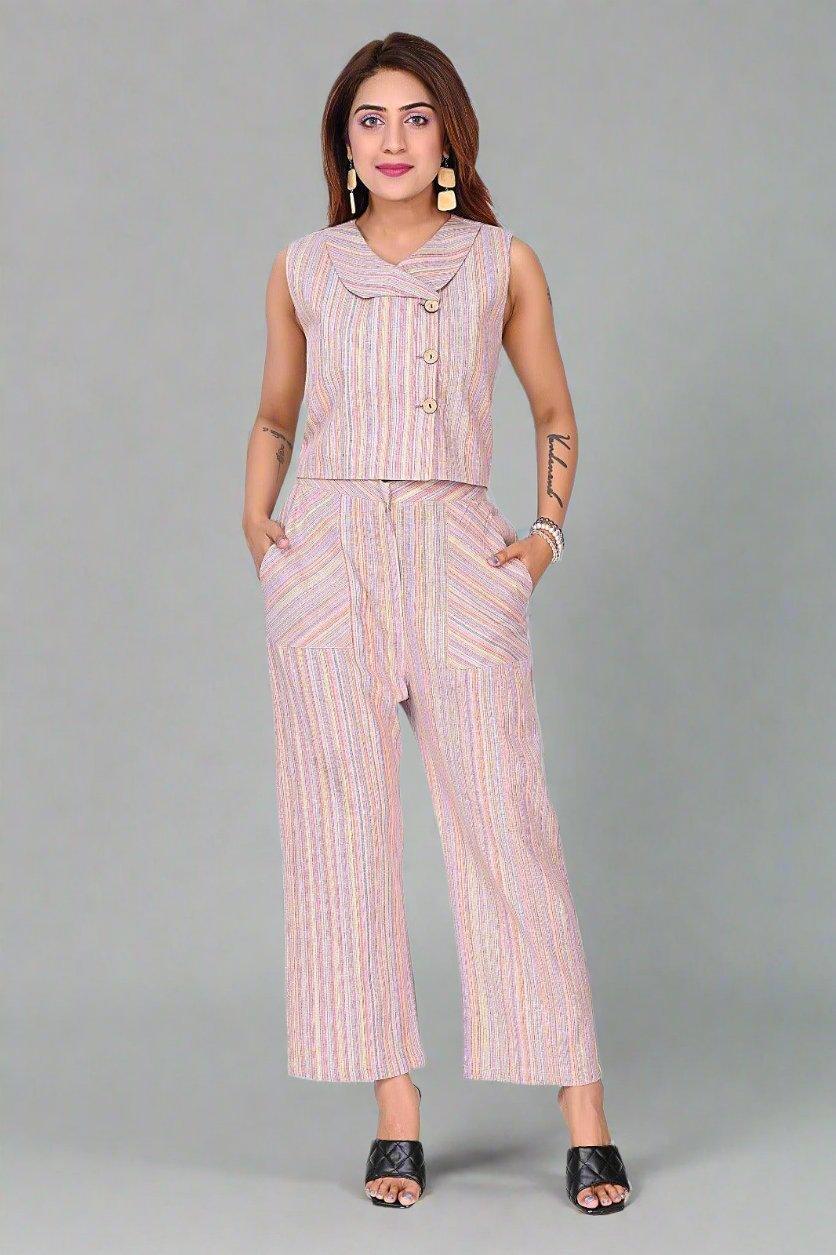 Lavender Striped Serenity Set