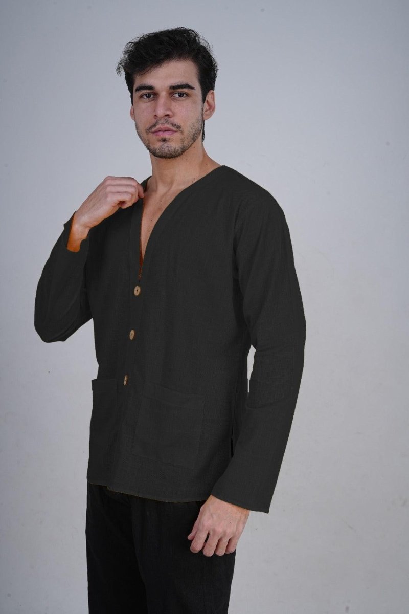 Black Elegance Kurta - Nirmal Online
