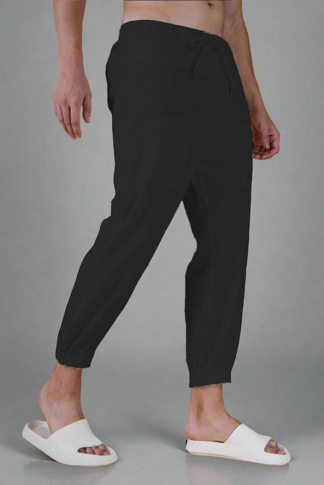 
                      
                        Plain Black Cotton Pajama
                      
                    