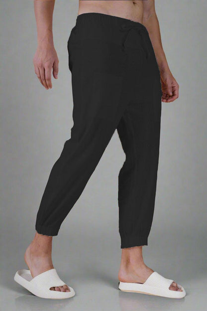 Plain Black Cotton Pajama