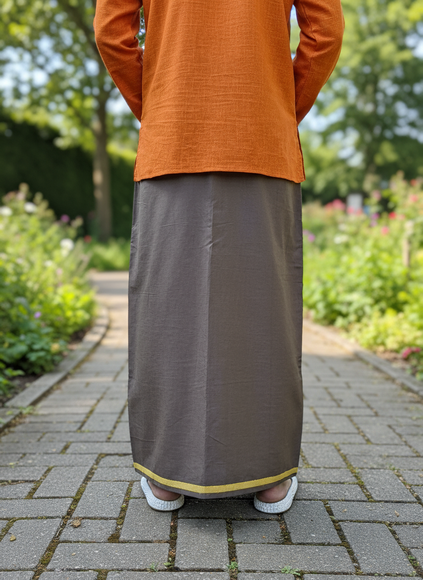 Dark coffee color pajamalungi for men