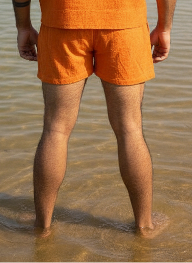 Bright Orange Beach Hoodie for Men – Limited Edition