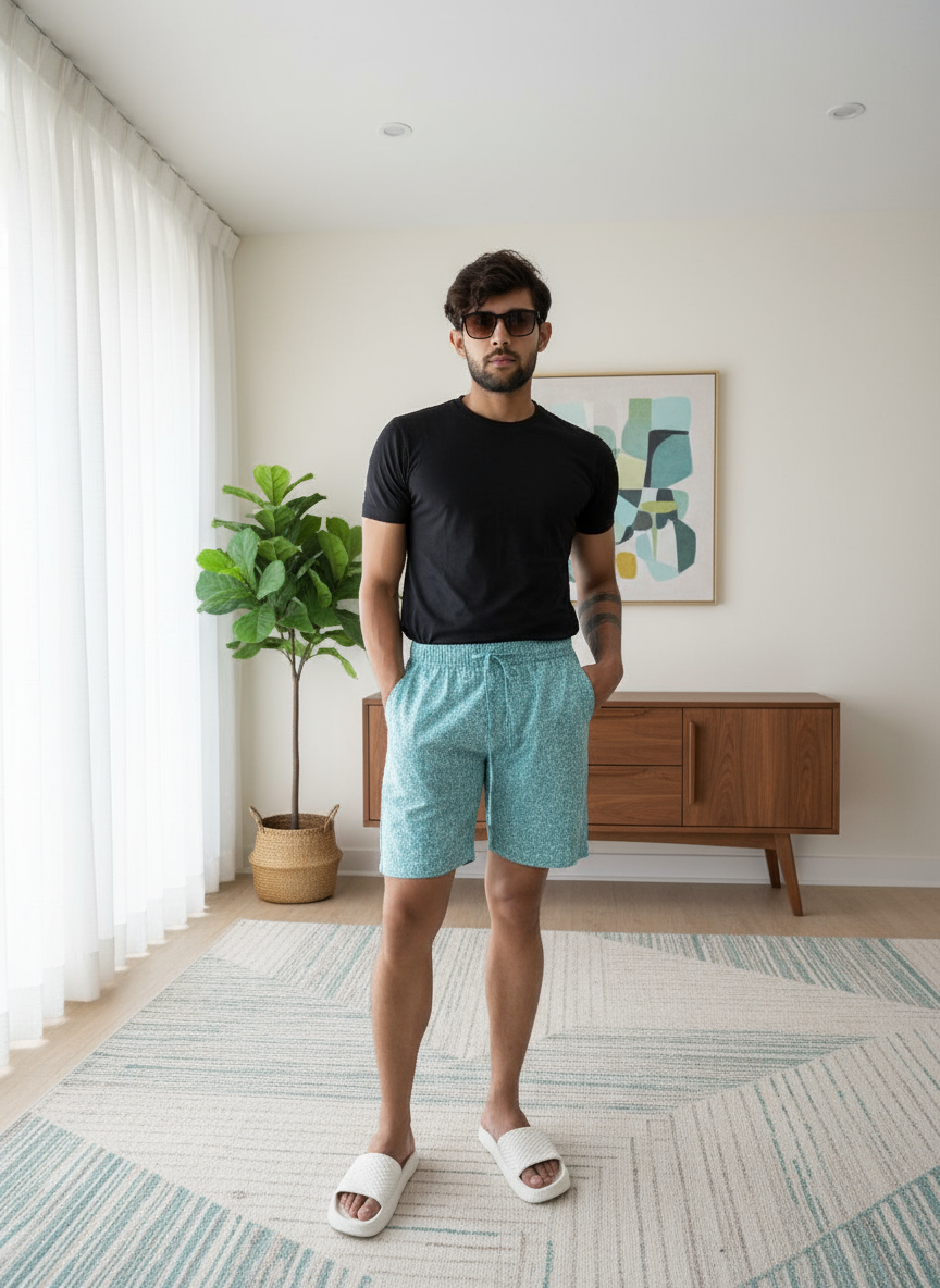 Light blue short for beach – Nirmal Online