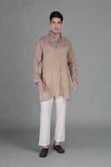 Beige Aura Kurta Pajama Set
