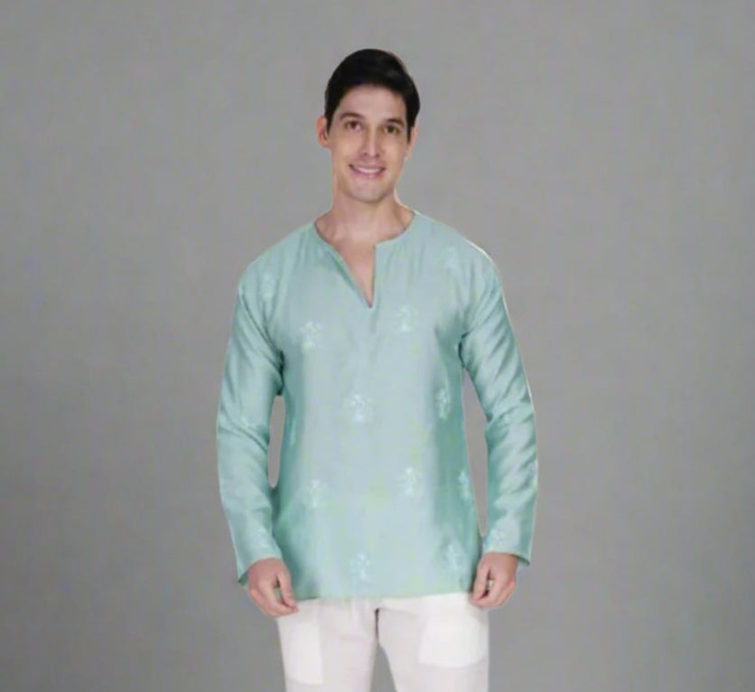 
                      
                        Sea Green Ethnic Kurta
                      
                    