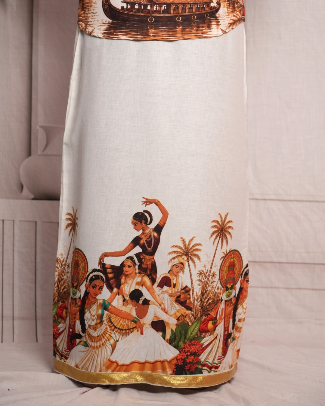 Kerala Heritage Printed men's Pajamalungi  – Luxury Linen