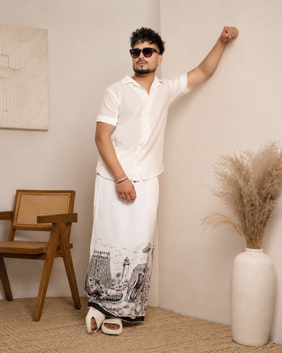 Heritage Linen Printed Men's Lungi
