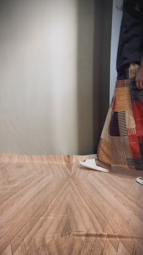 Geomentric square pattern design pajamalungi for men