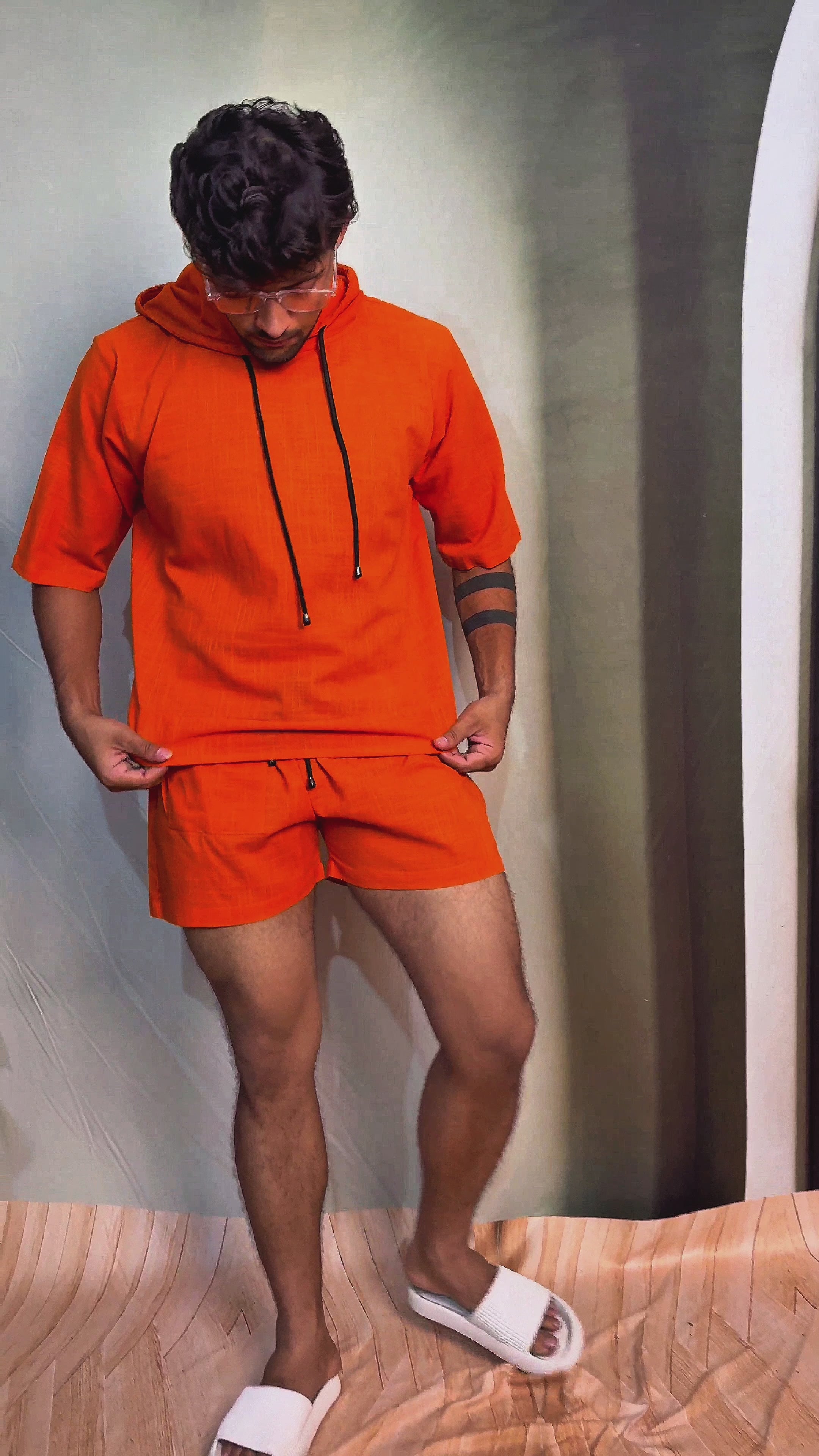 Bright Orange Beach Shorts for Men – Limited Edition