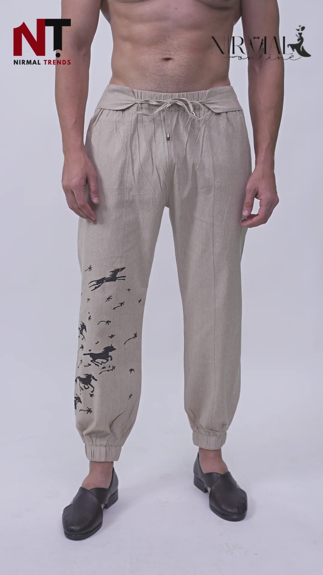 Beige Horse Print Pajama