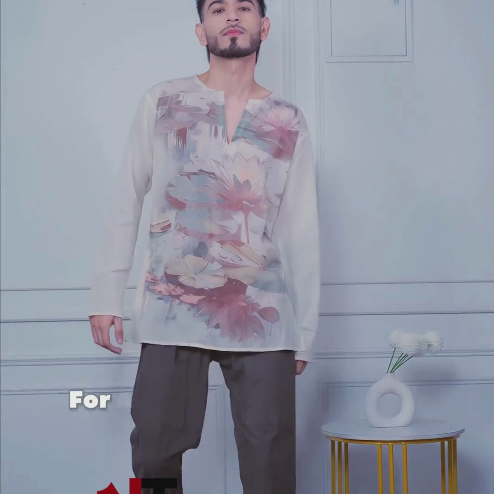 
                      
                        Load and play video in Gallery viewer, Flower Printed Cotton Jogger Pajama
                      
                    