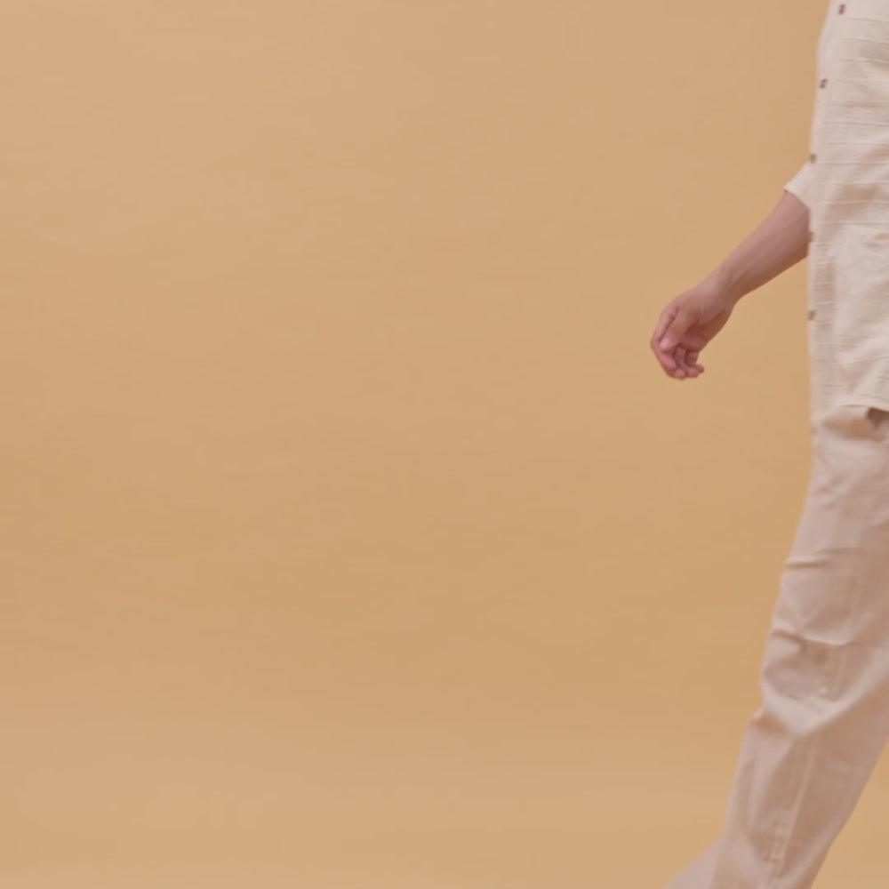 Men’s Cream line touch cotton Pajama