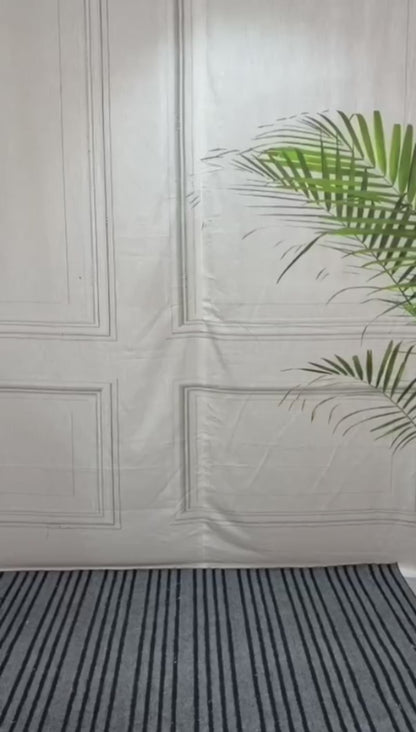 Men Retro Geometric Print Band Collar Kurta