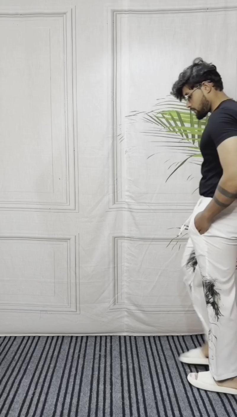 White Doggo Dodle Pajama For Men