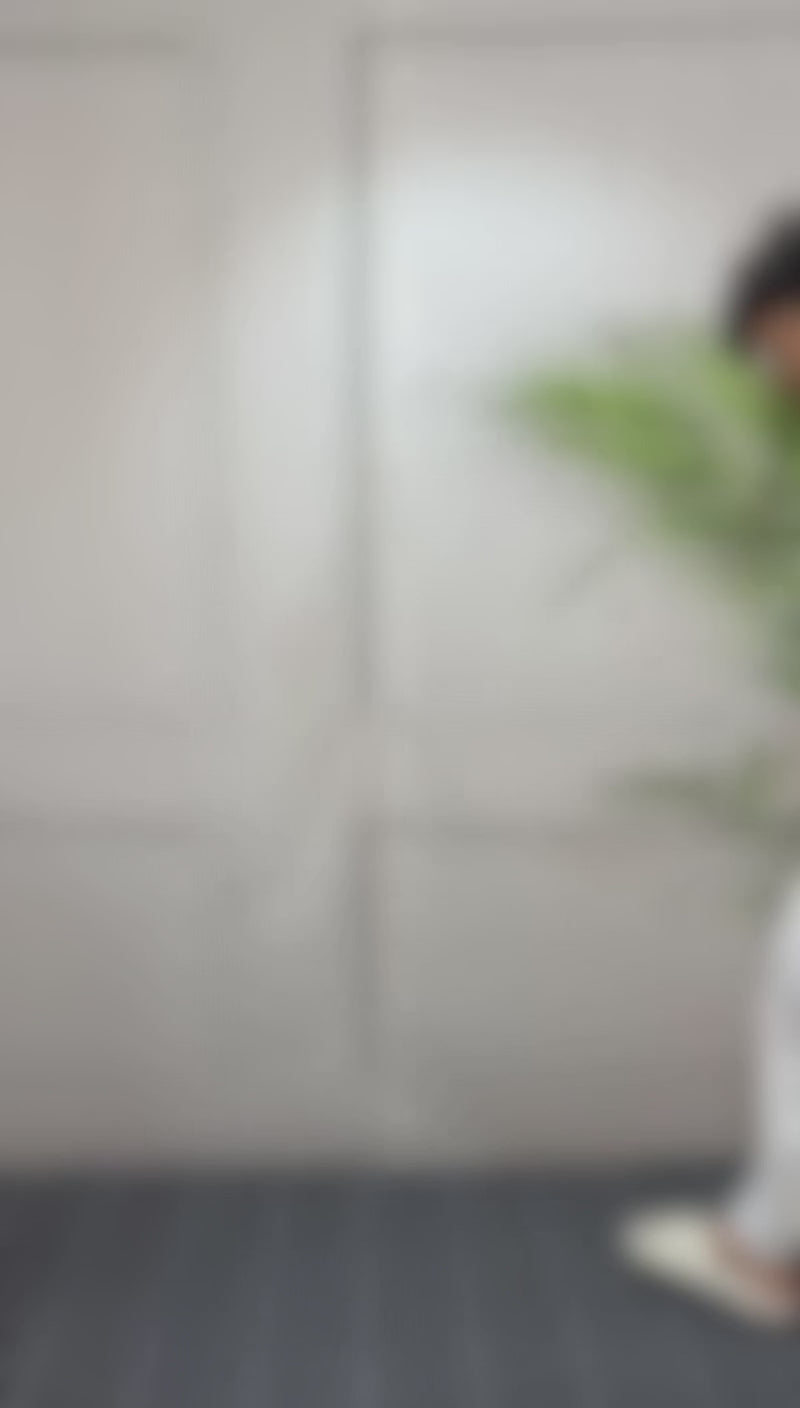 Men Contrast Collar Polka Dot Print Kurta