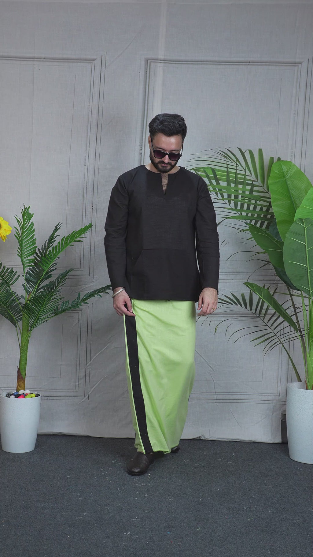 Men's Spring Leaf PajamaLungi