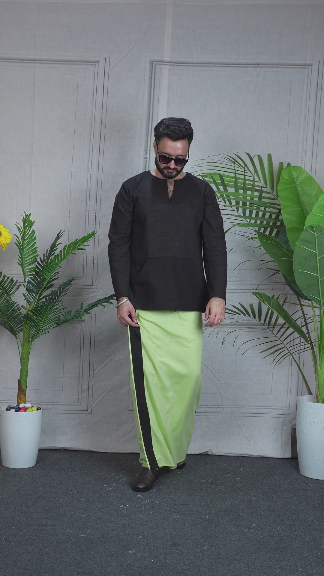 Men's Spring Leaf PajamaLungi
