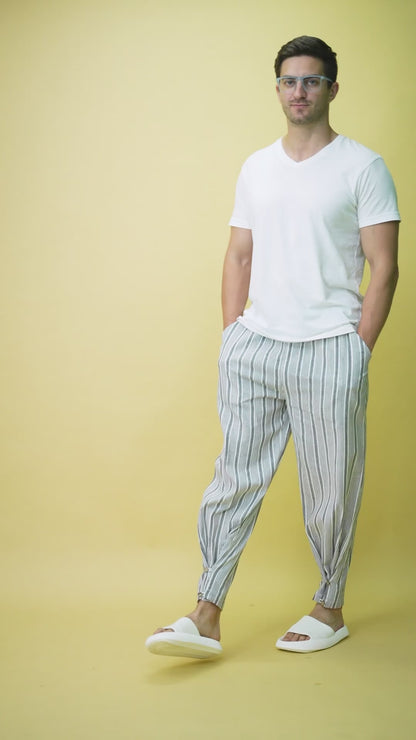 Grey Stripe Jogger Pajama