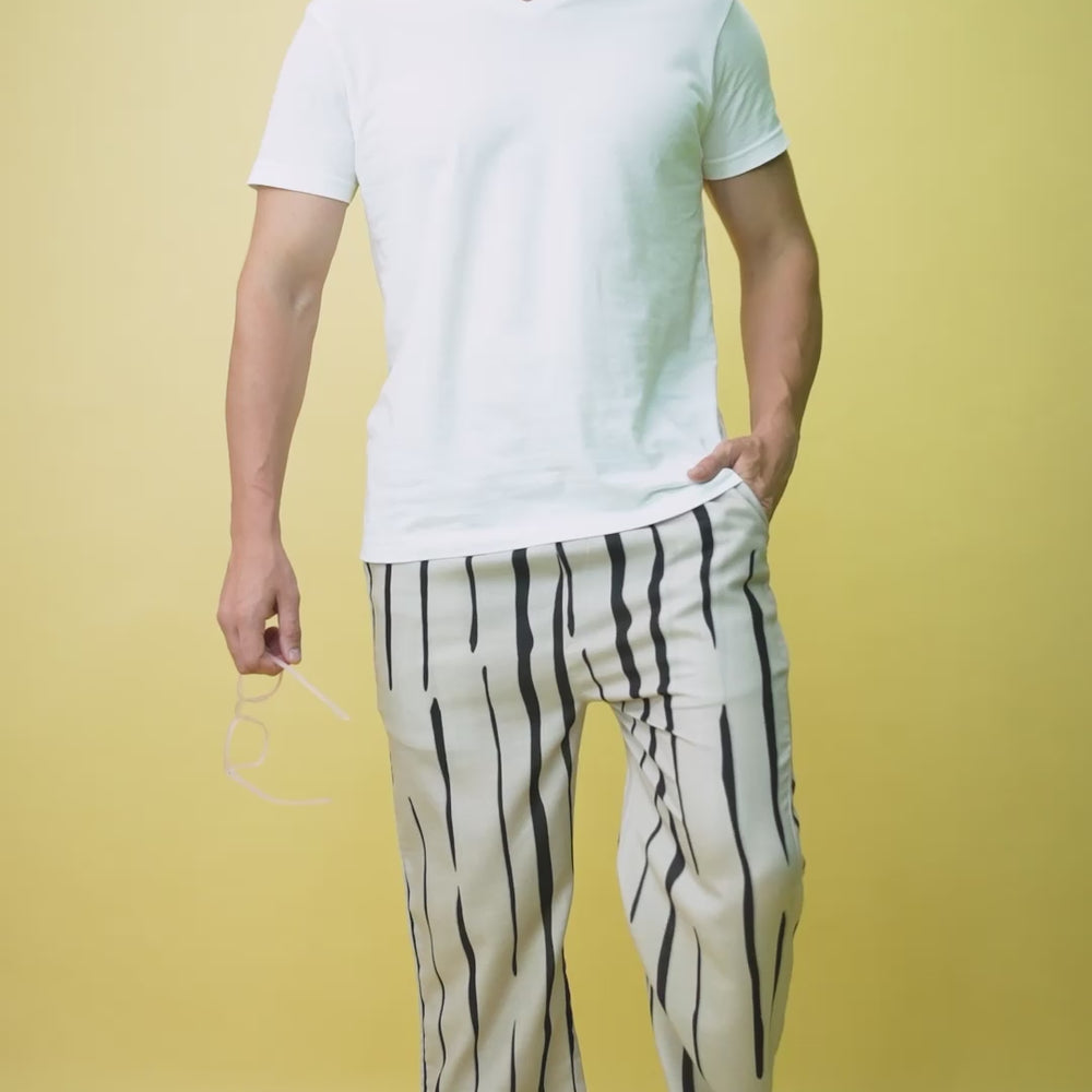 
                      
                        Load and play video in Gallery viewer, Minimalist Long Stripe Pajama
                      
                    