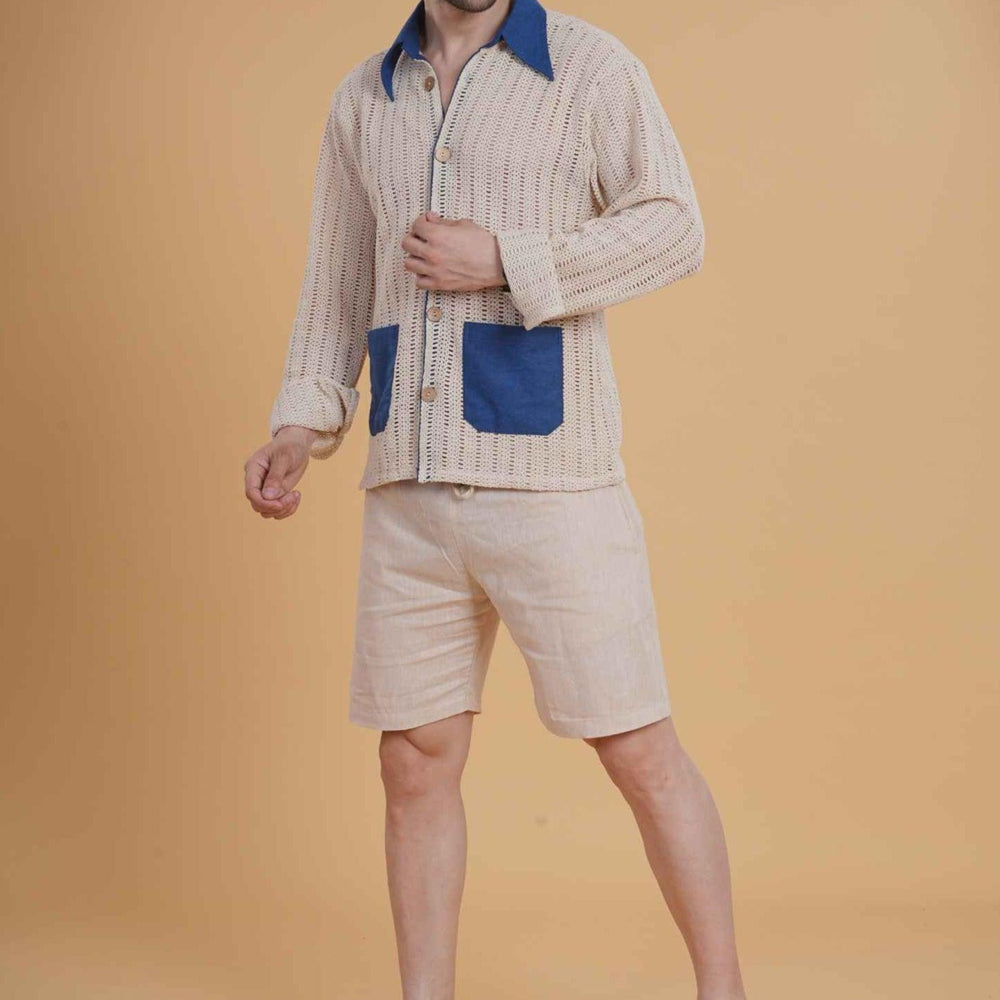 Crochet Calm Shirt & Short Set