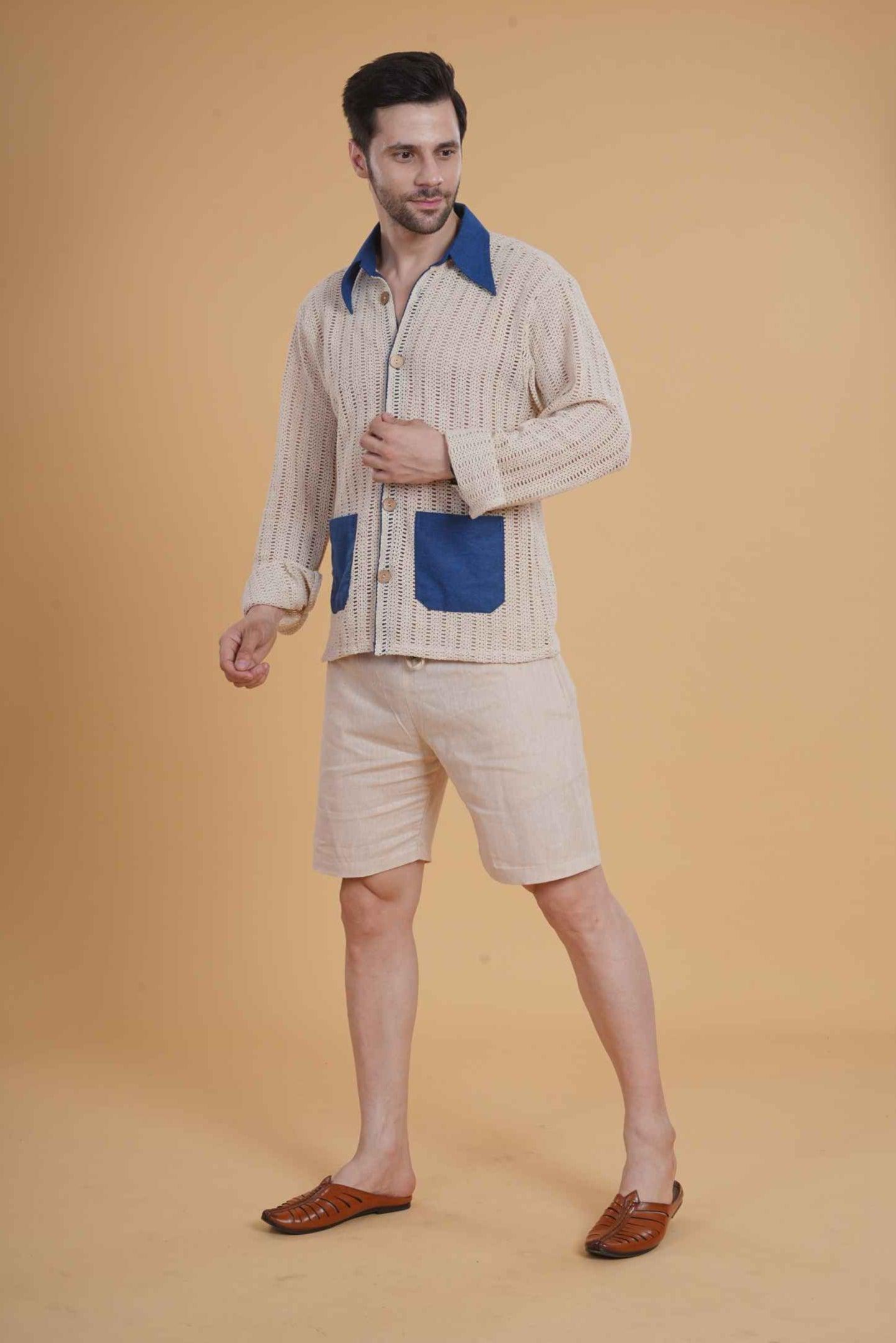 Crochet Calm Shirt & Short Set