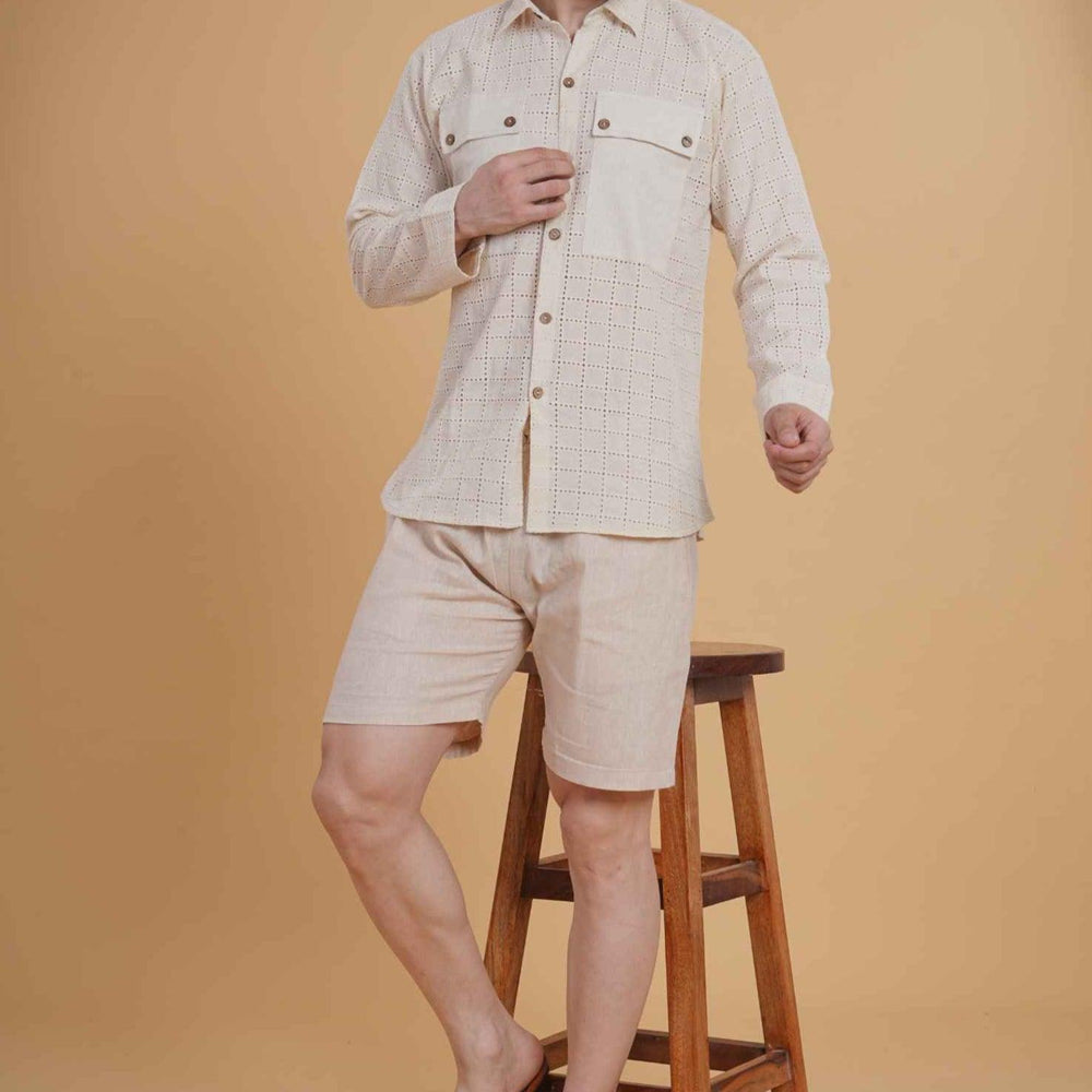 Sandscript Cotton Hakoba Co-ord Set