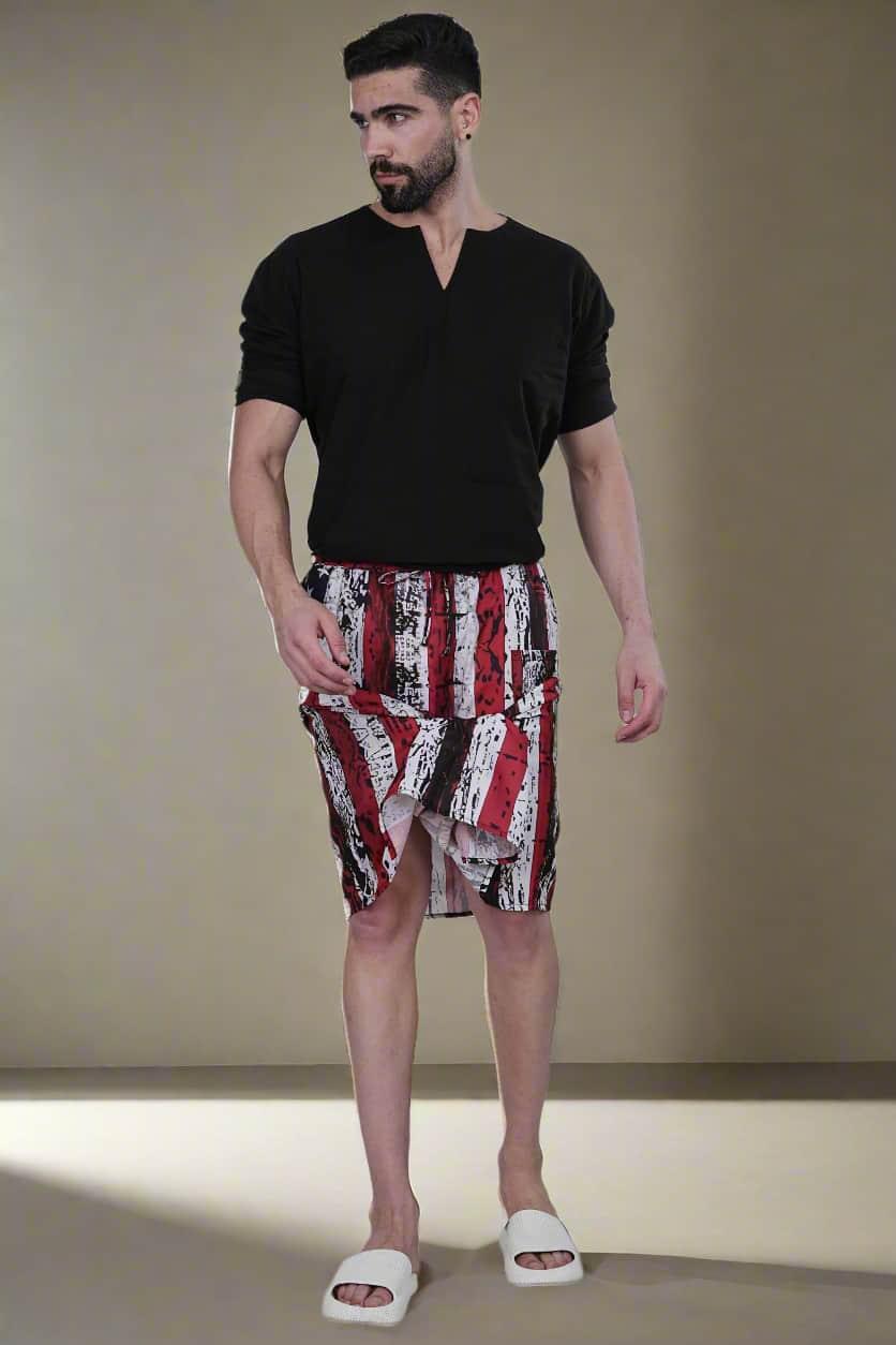 Stars & Stripes Printed PajamaLungi kurta set