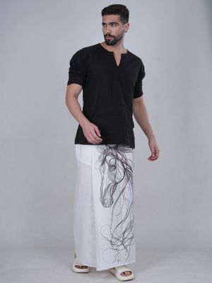 Horse Digital Print PajamaLungi Kurta Set