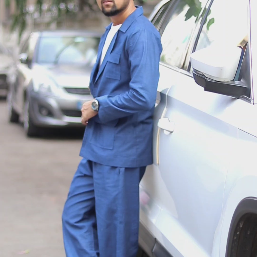 
                      
                        Load and play video in Gallery viewer, Brown Cotton Blazer
                      
                    