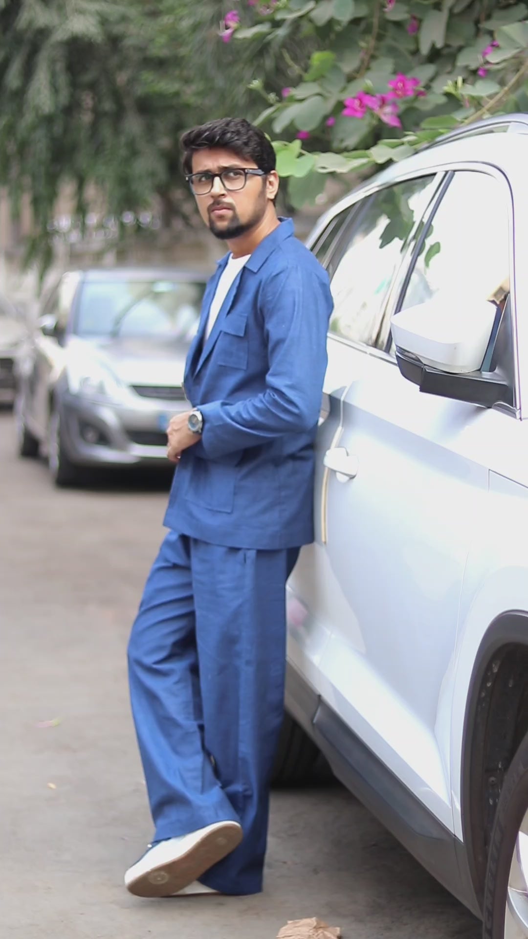 Brown Cotton Blazer