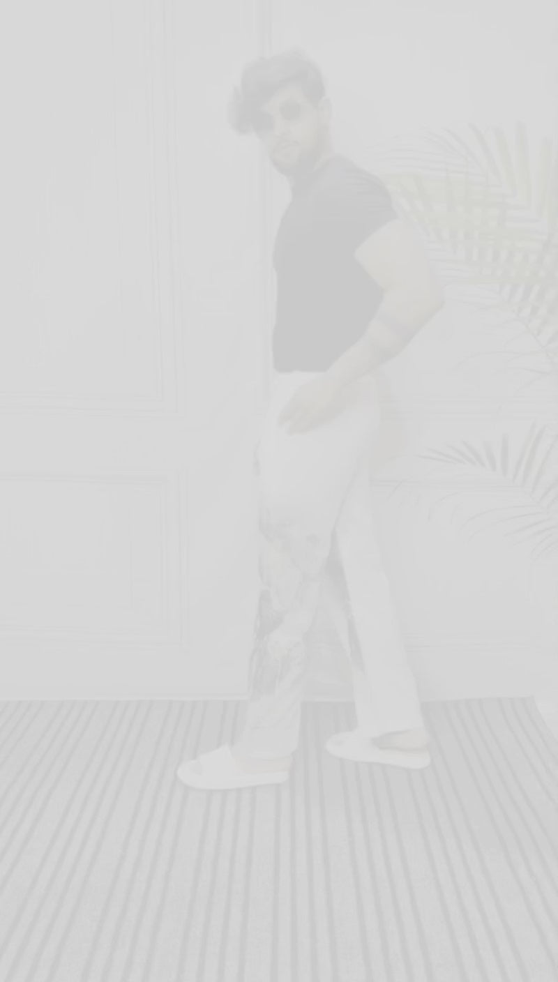 Men Elephant Motif Print Pajama