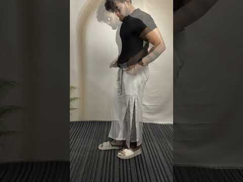 Men's White Urban Side-Stripe Pajama