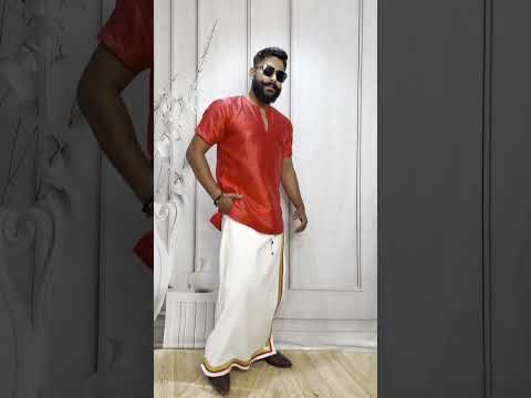Men Red Colour Mulbery Silkl Kurta.