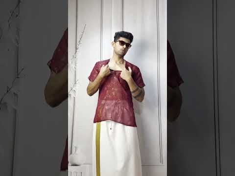 Men Silk Marron Colour Kurta.