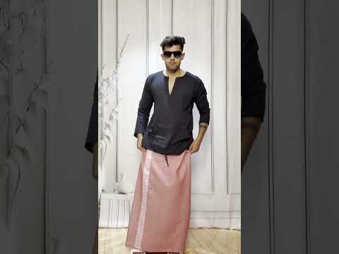 Men Pink Color  With linings  Stripe Pajamalungi