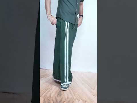 Premium Cotton Stripe Pajamalungi –  Dark Olive