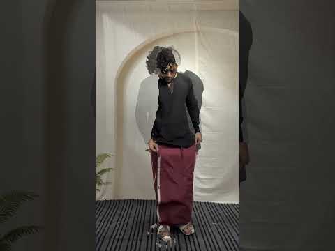 Men's Marron Color With Sliver Stripe Pajamalungi