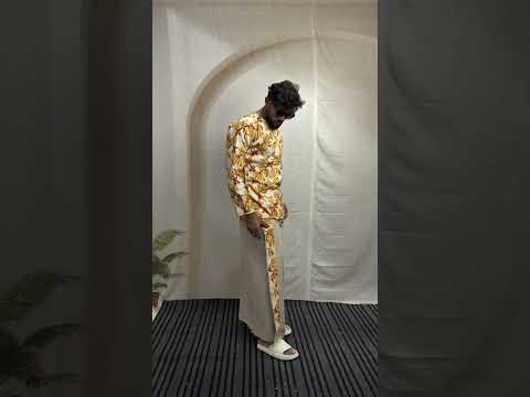 Banana Print V-Neck Kurta