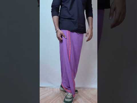 Premium Cotton Stripe Pajamalungi –  Soft Purple