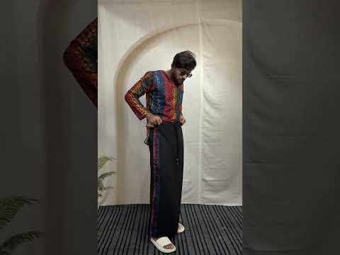 Men Black Color With Royal Border Pajamalungi