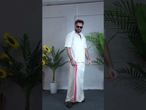 Men's Ivory Rose Stripe PajamaLungi